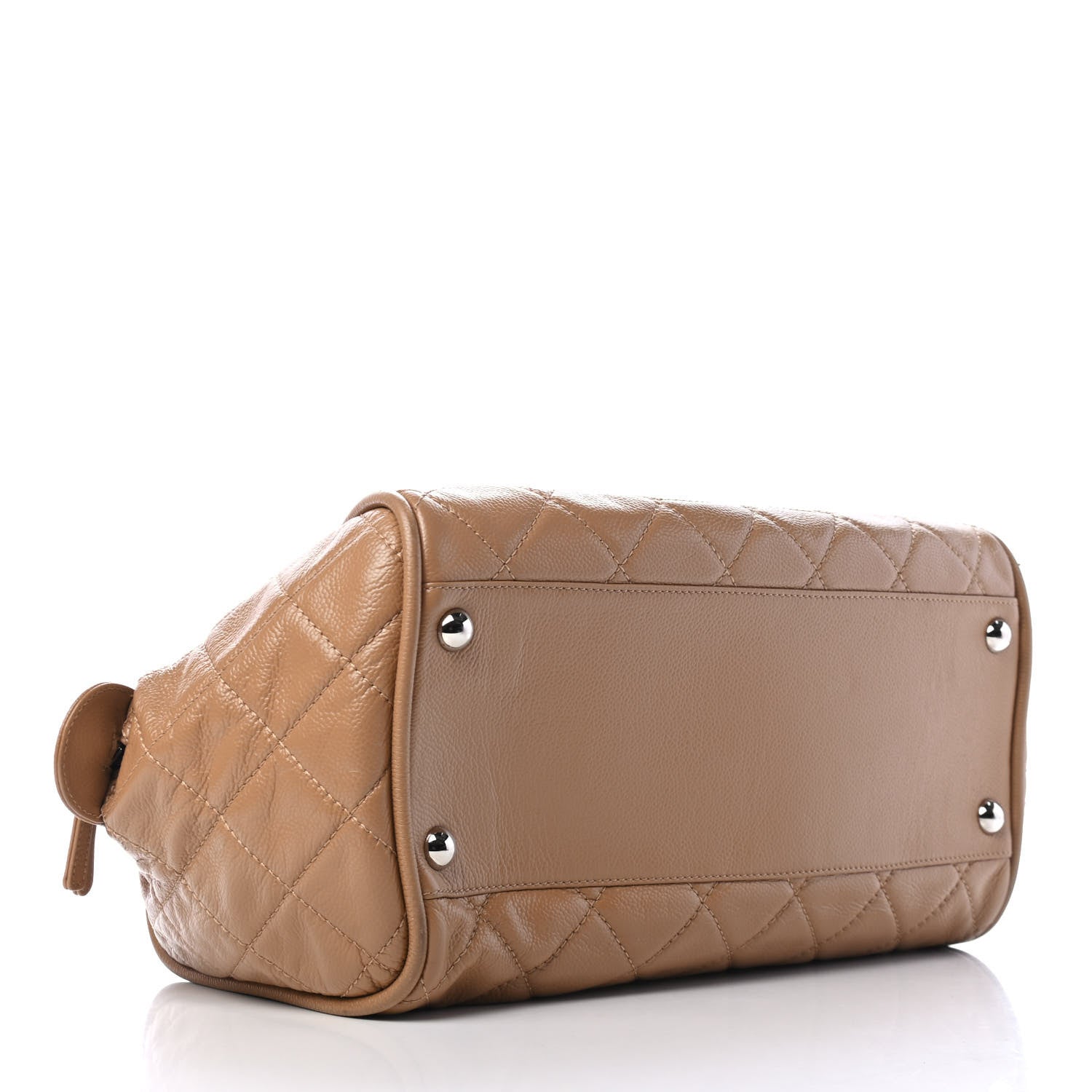 Chanel Caviar Quilted CC Timeless Bowler Dark Beige 3 of 4