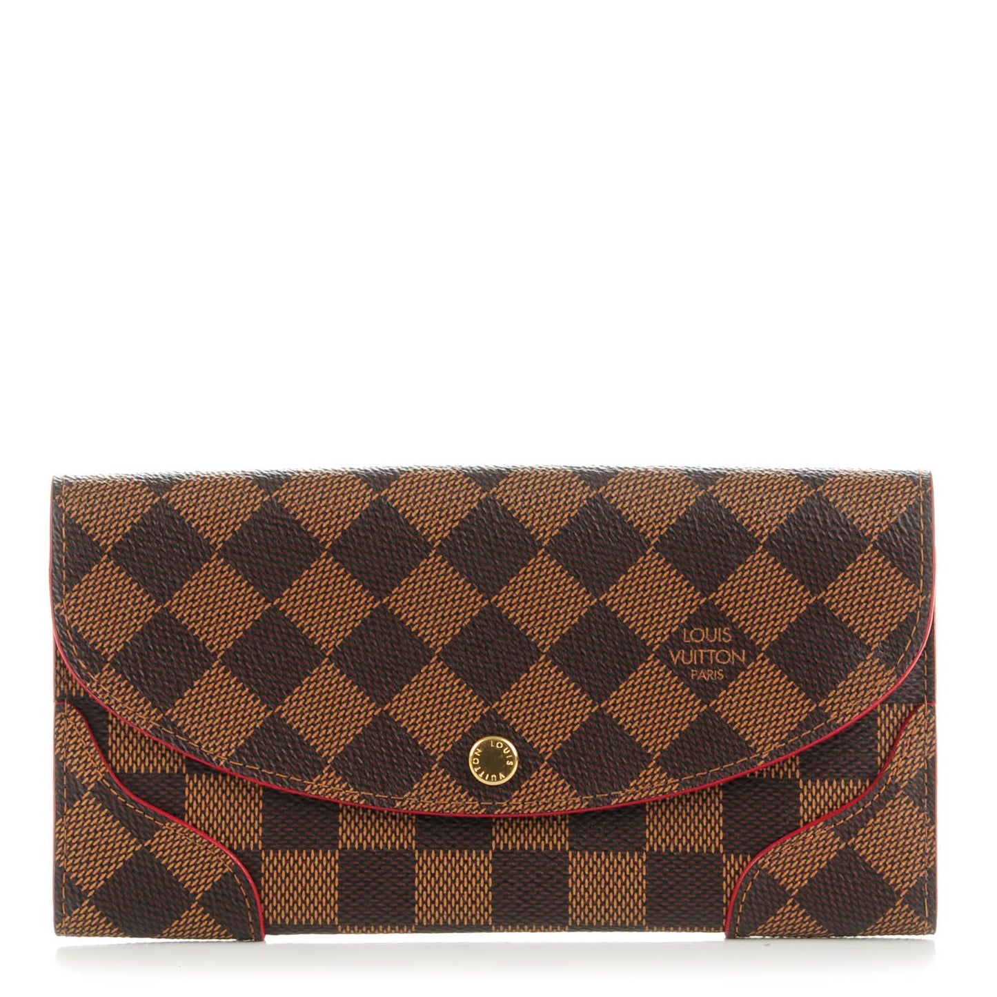 Damier Ebene Caissa Wallet Cherry