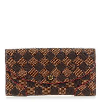 Louis Vuitton Damier Ebene Caissa Wallet Cherry 1 of 6