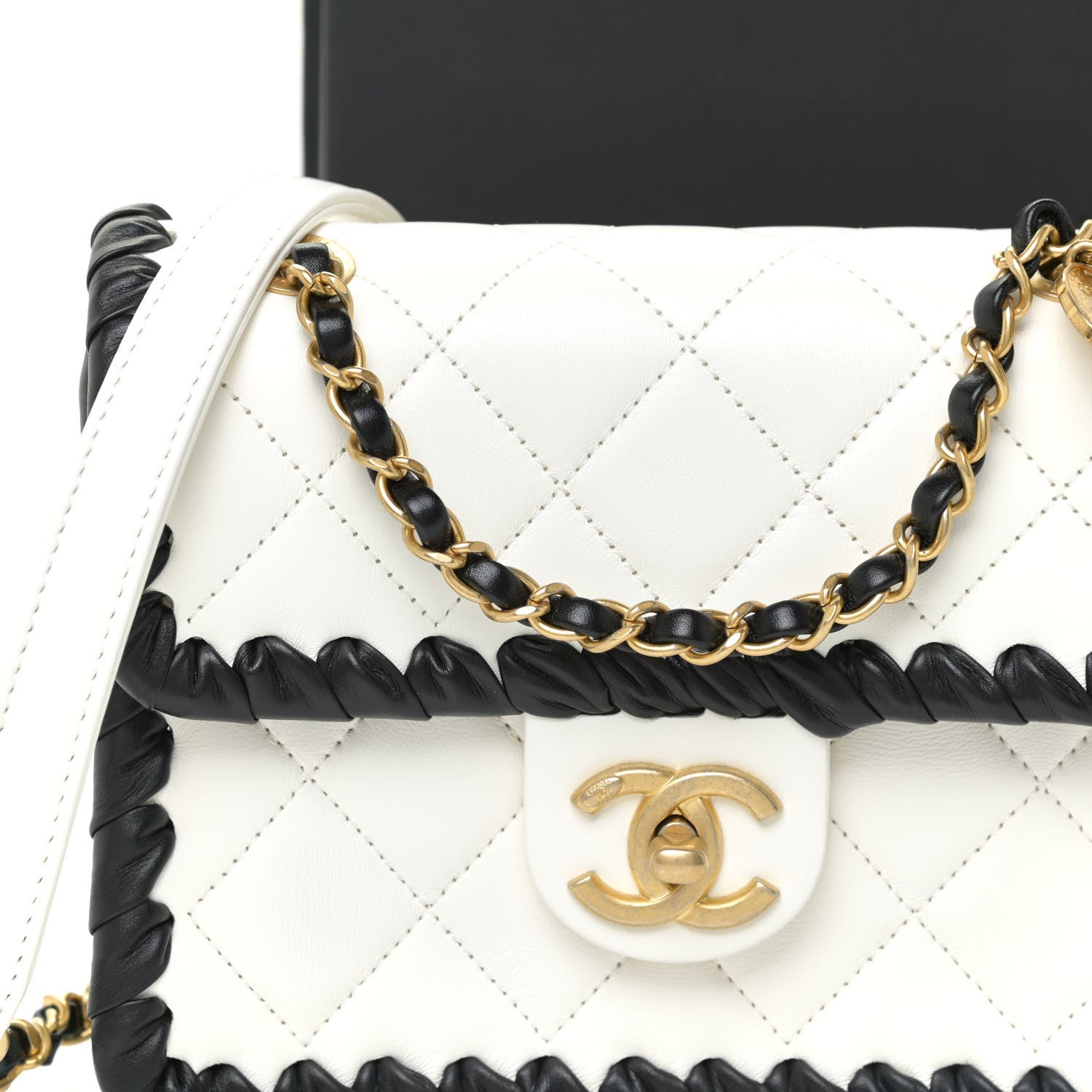 Chanel Braided Calfskin Mini My Own Frame Flap White 9 of 16
