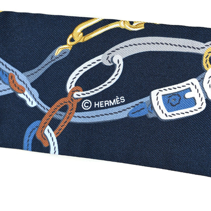 Hermes Silk Brides de Gala Twilly Marine Beige Dore 3 of 4