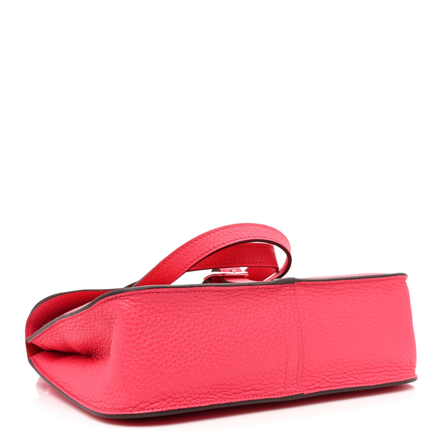 Hermes Taurillon Clemence Halzan 25 Rouge De Coeur Rose Extreme 4 of 9