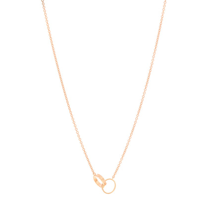 Cartier 18K Pink Gold Interlocking LOVE Necklace 1 of 6