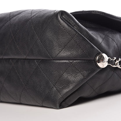 Chanel Grained Calfskin Stitched Medium Braided With Style Flap Black 10 of 10