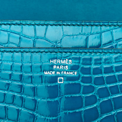 Hermes Shiny Alligator Constance Wallet Bleu Izmir 6 of 16