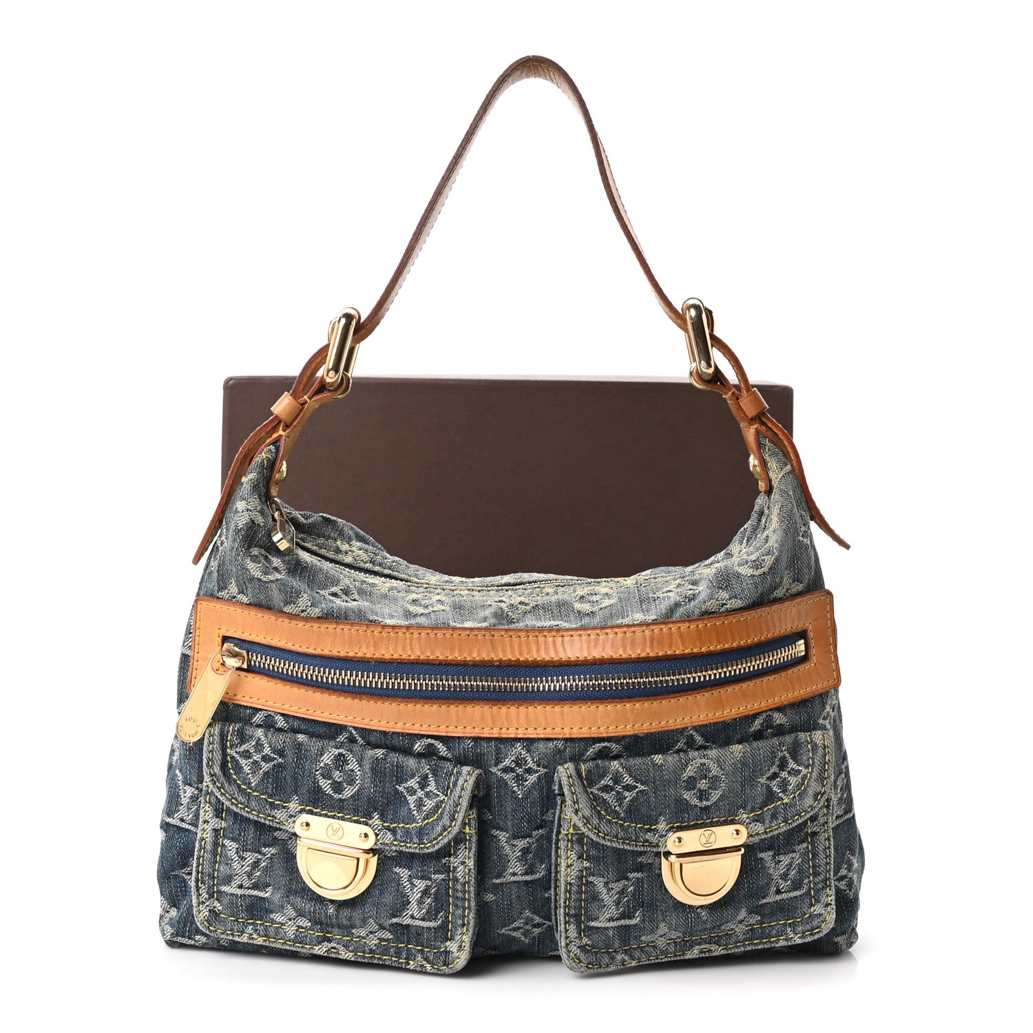 Louis Vuitton Monogram Denim Baggy PM Blue 10 of 10