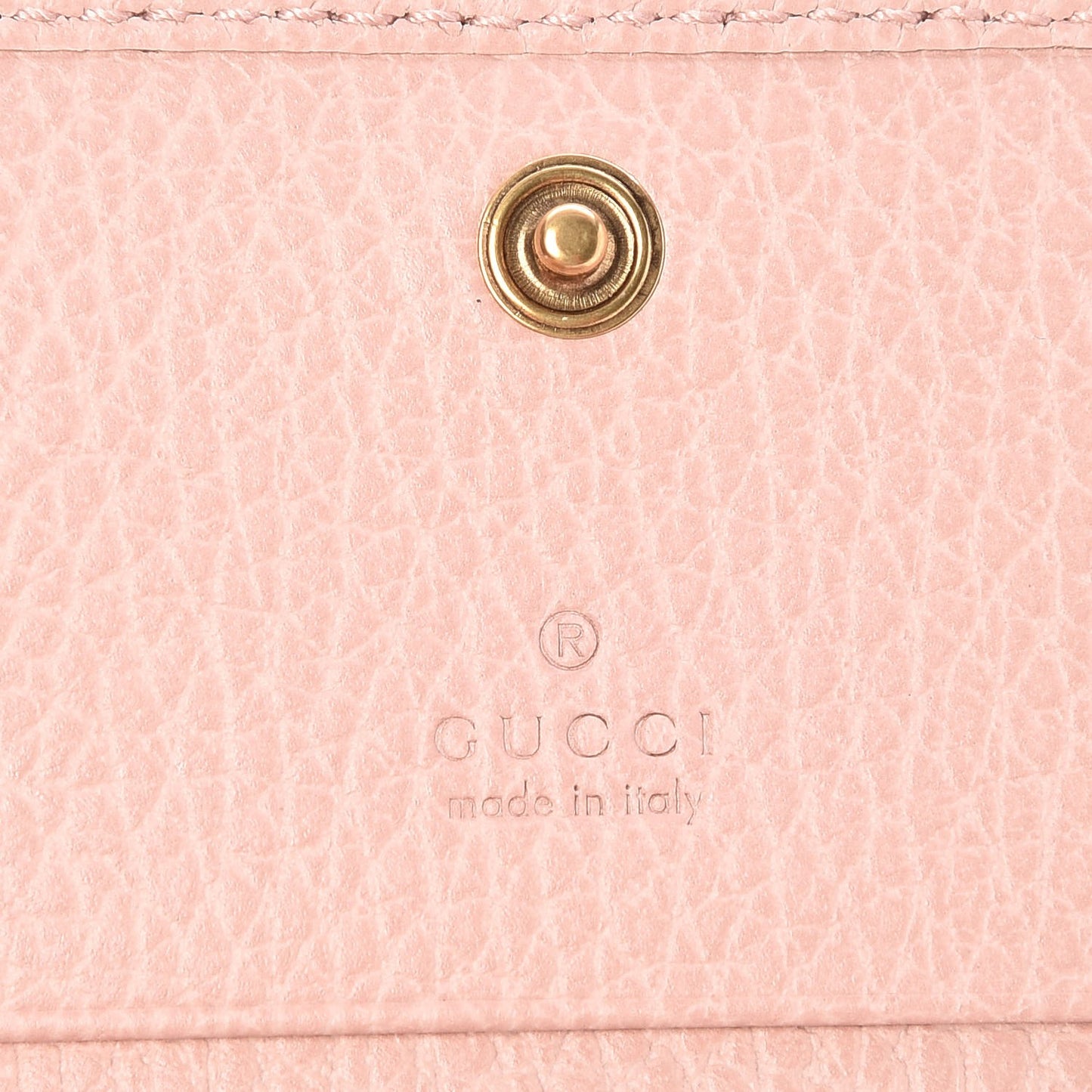 Pebbled Calfskin Butterfly Card Case Perfect Pink