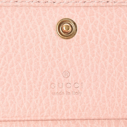 Gucci Pebbled Calfskin Butterfly Card Case Perfect Pink 6 of 8