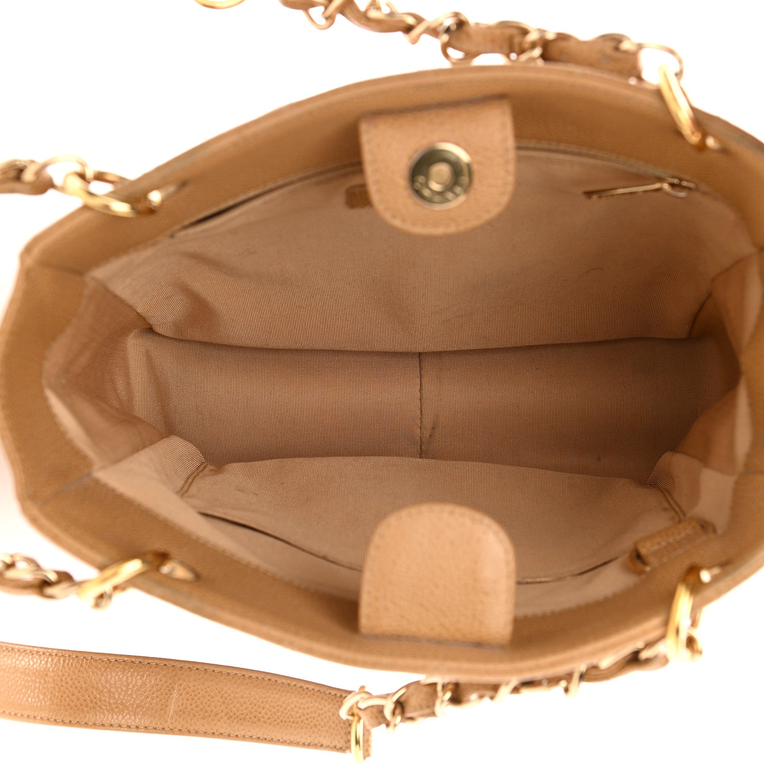 Chanel Caviar Quilted Petit Shopping Tote PST Beige 5 of 14