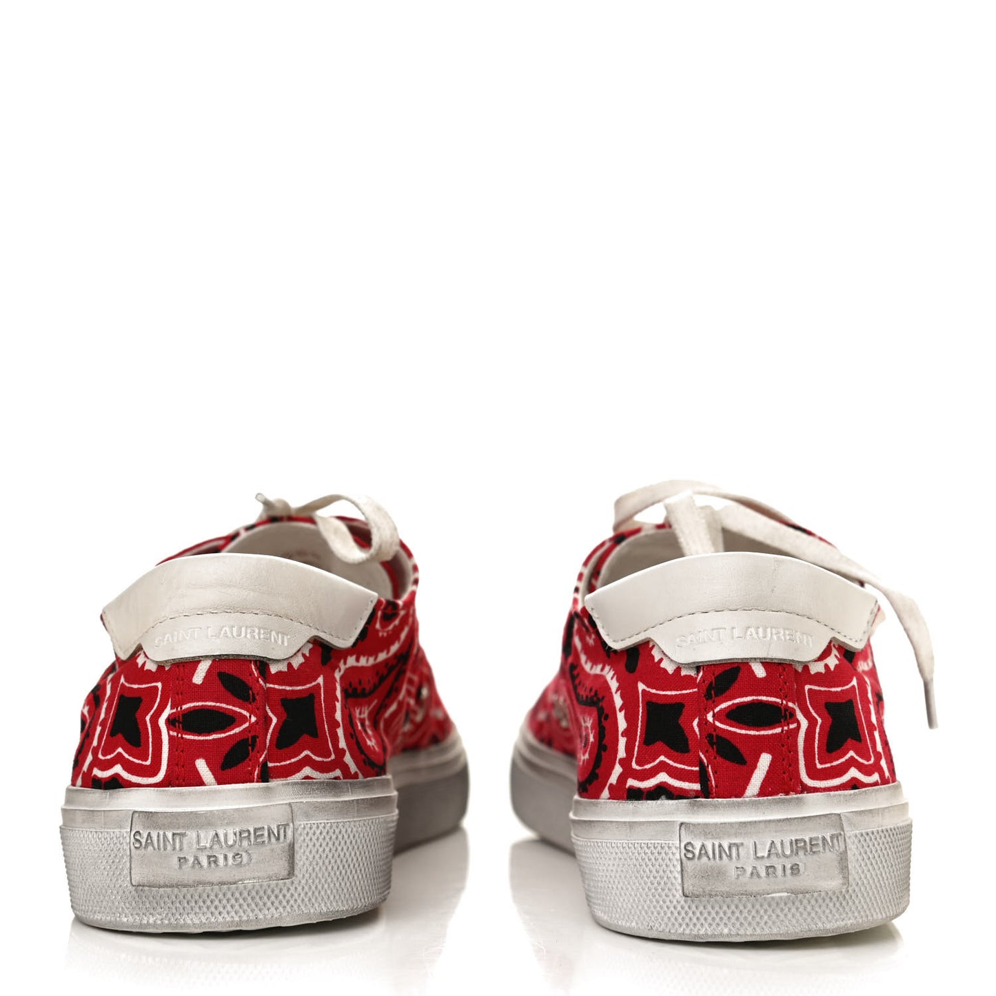 Canvas Bandana Print Bedford Low Top Sneakers 41 Red