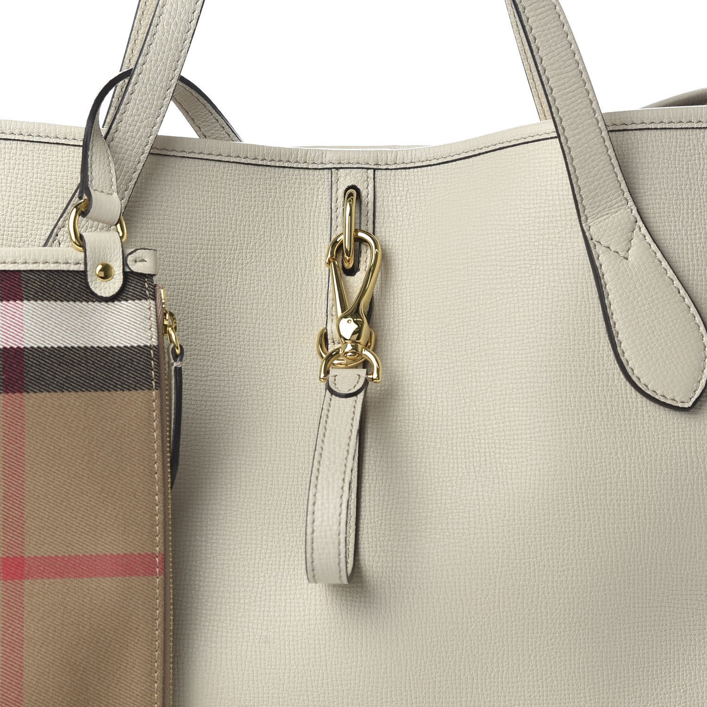 Grainy Calfskin Medium Honeybrook Tote Limestone