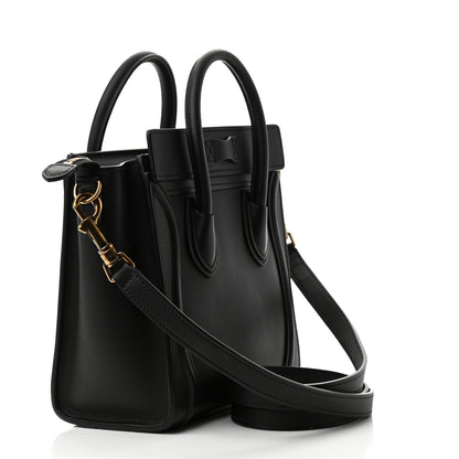 Celine Smooth Calfskin Nano Luggage Black 2 of 10