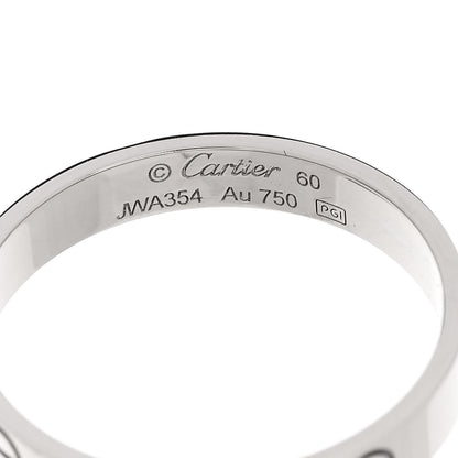 Cartier 18K White Gold 3.5mm LOVE Wedding Band Ring 60 9 4 of 6