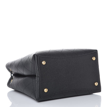 Chanel Grained Calfskin Stitched Small Drawstring Bag Black 3 of 8