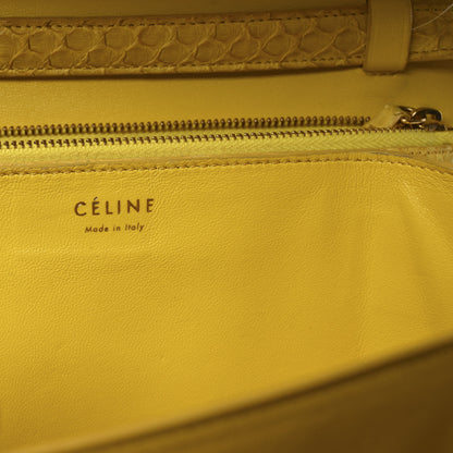 Celine Snakeskin Medium Classic Box Yellow 6 of 13