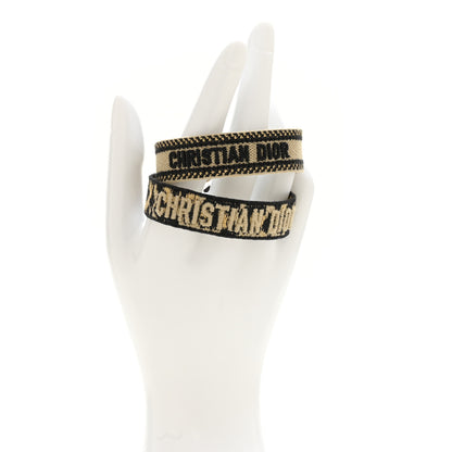 Christian Dior Woven Cotton Mizza Friendship Bracelet Set Beige 2 of 6