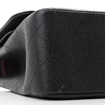 Chanel Caviar Quilted Jumbo Double Flap Black 9 of 10