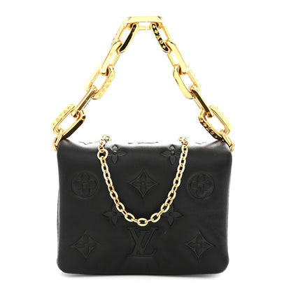 Louis Vuitton Lambskin Embossed Monogram Coussin Belt Bag Black 1 of 10
