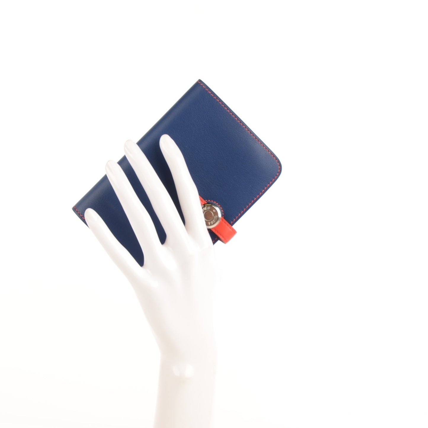 Evercolor Bi Color Compact Dogon Wallet Bleu Saphir Capucine