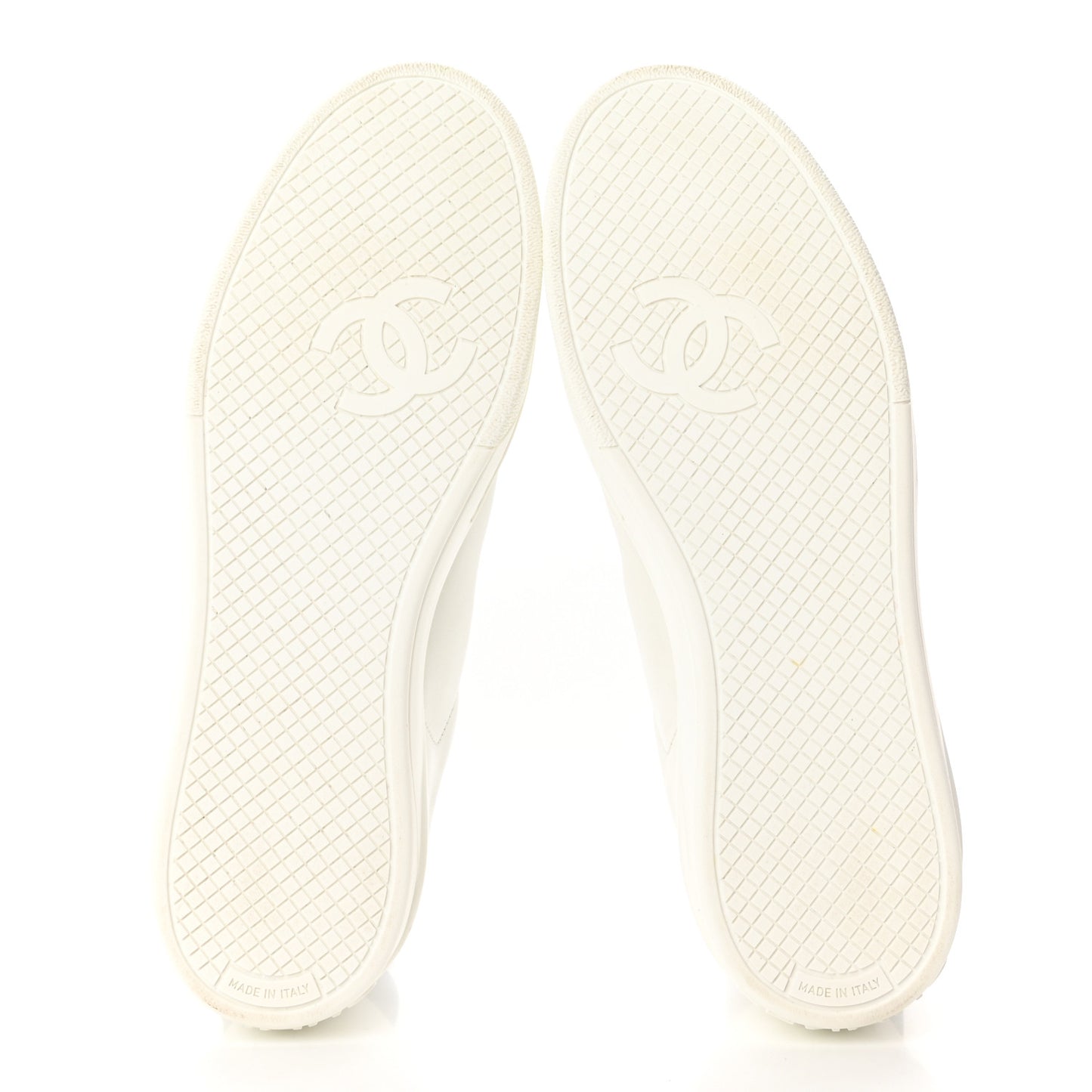 Calfskin CC Womens Sneakers 38 White
