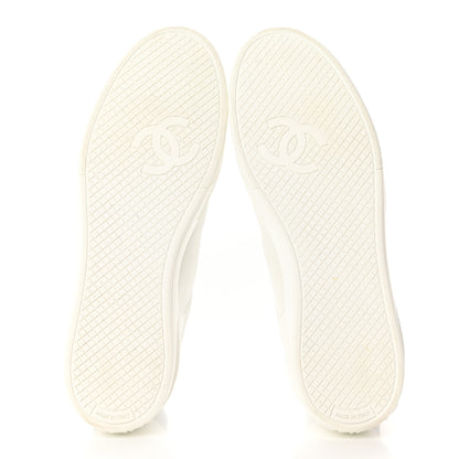 Chanel Calfskin CC Womens Sneakers 38 White 5 of 13