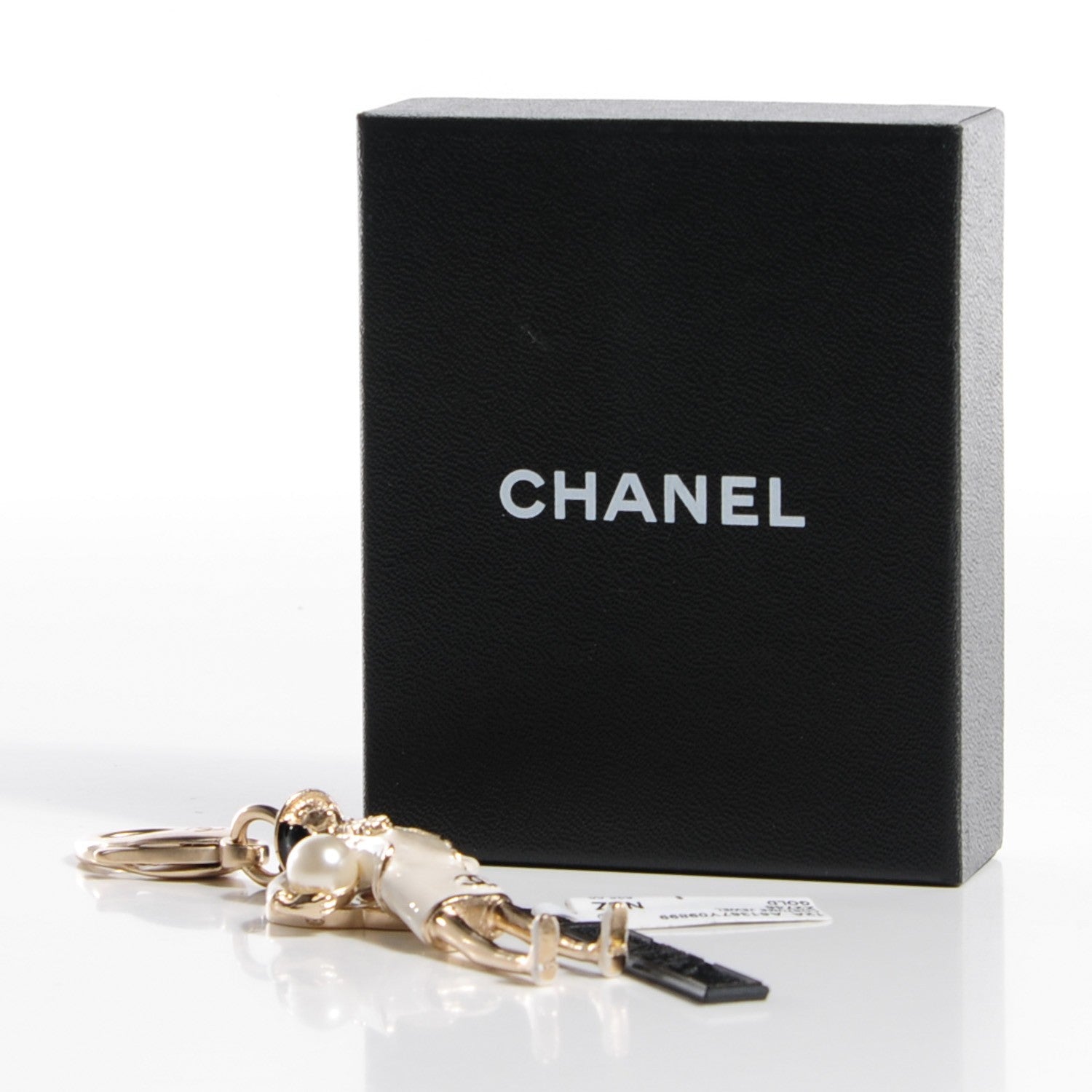 Chanel Enamel Pearl Coco Bag Charm Gold 3 of 3