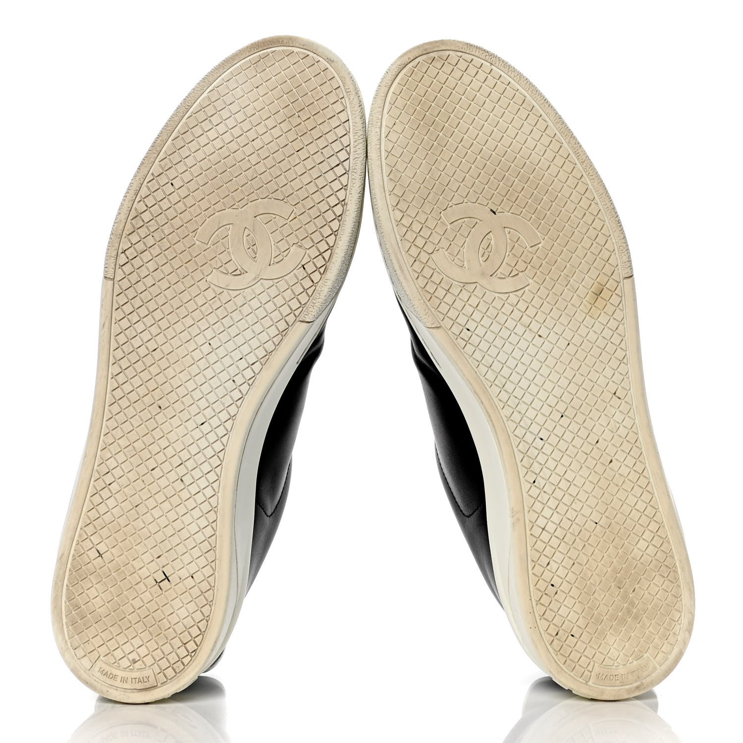 Chanel Calfskin CC Womens Sneakers 40 Black 4 of 4