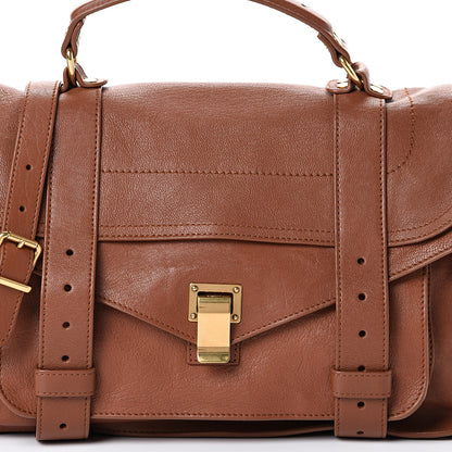 Proenza Schouler Lambskin Medium PS1 Satchel Saddle 7 of 9