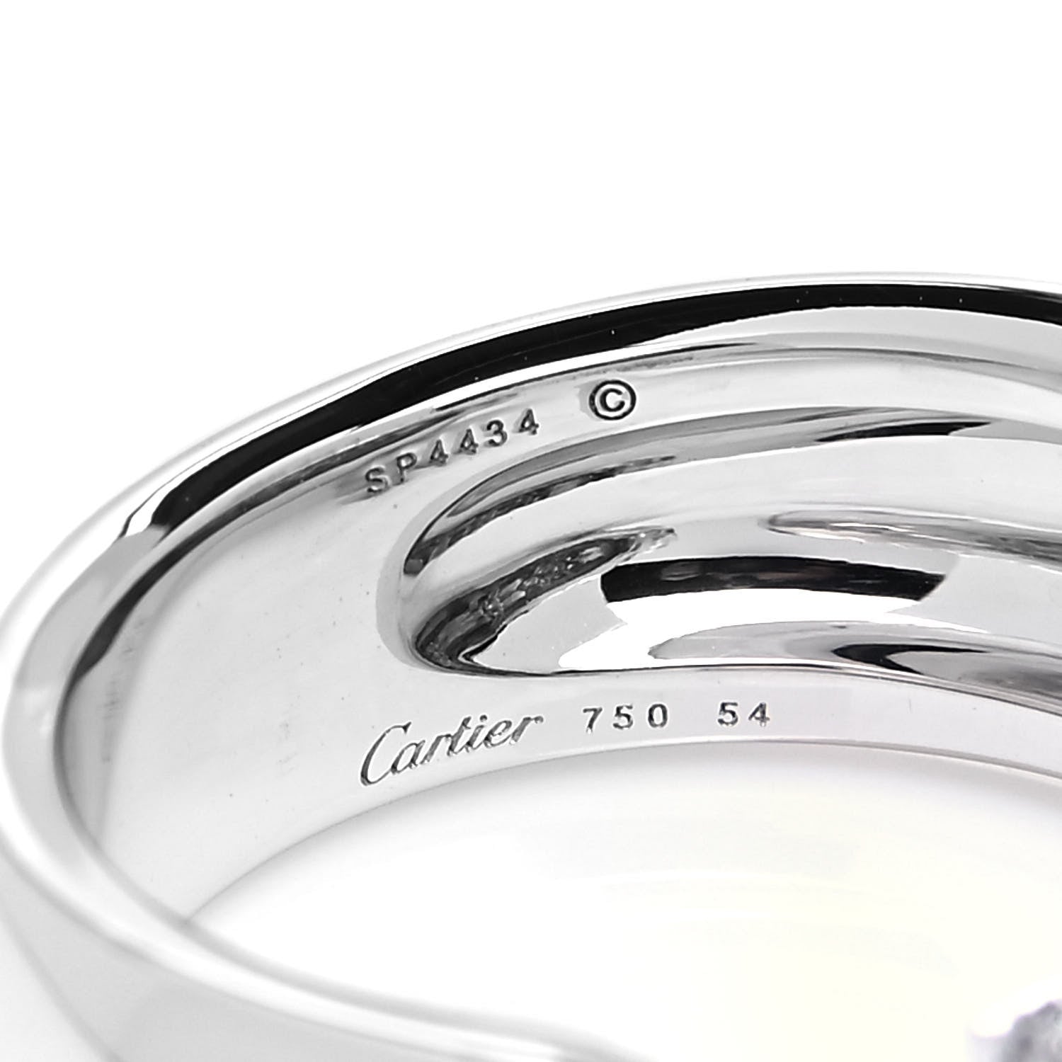 Cartier 18K White Gold Diamond Black Onyx Emerald Panthere De Cartier Ring 54 7 6 of 7