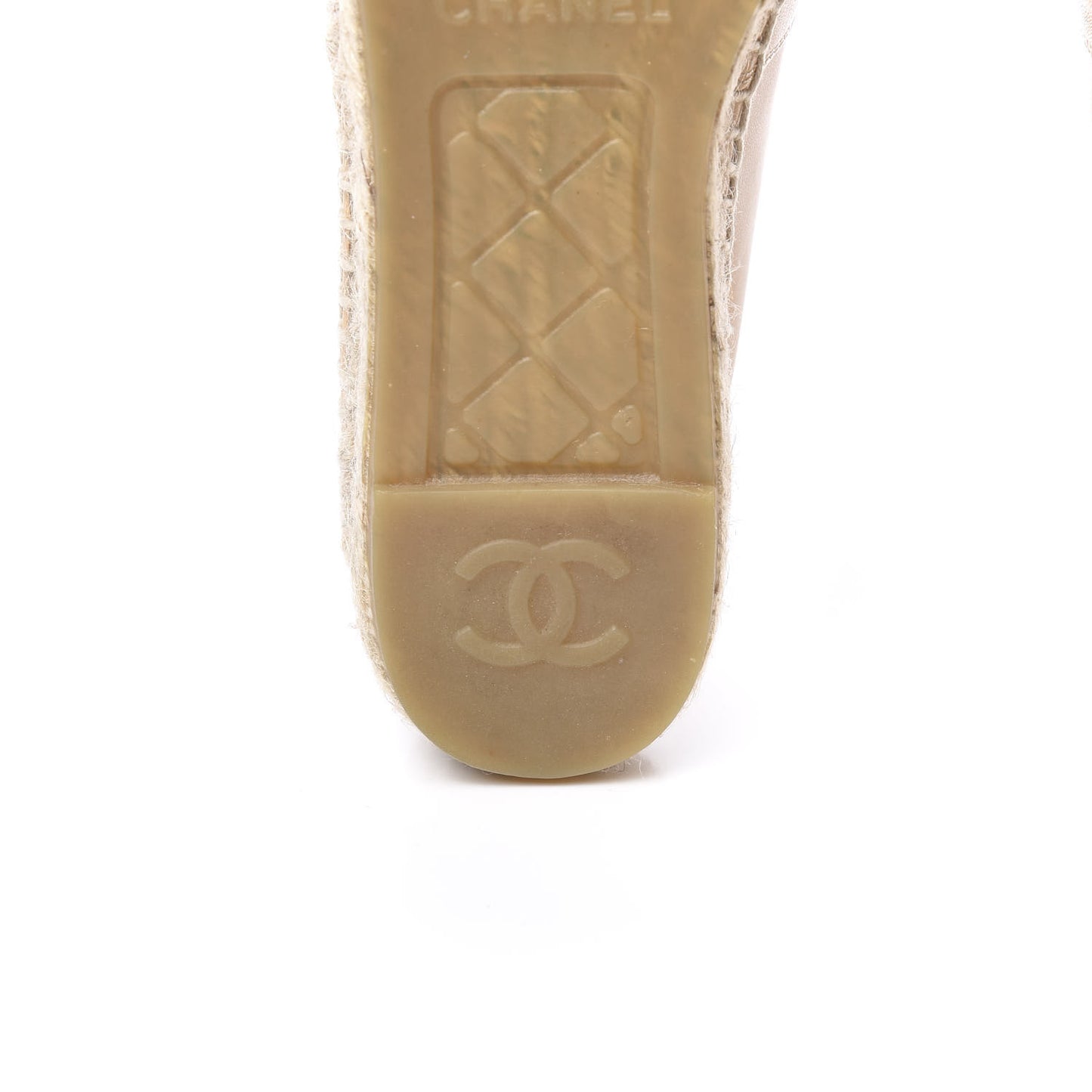 Lambskin CC Espadrilles 38 Beige Black
