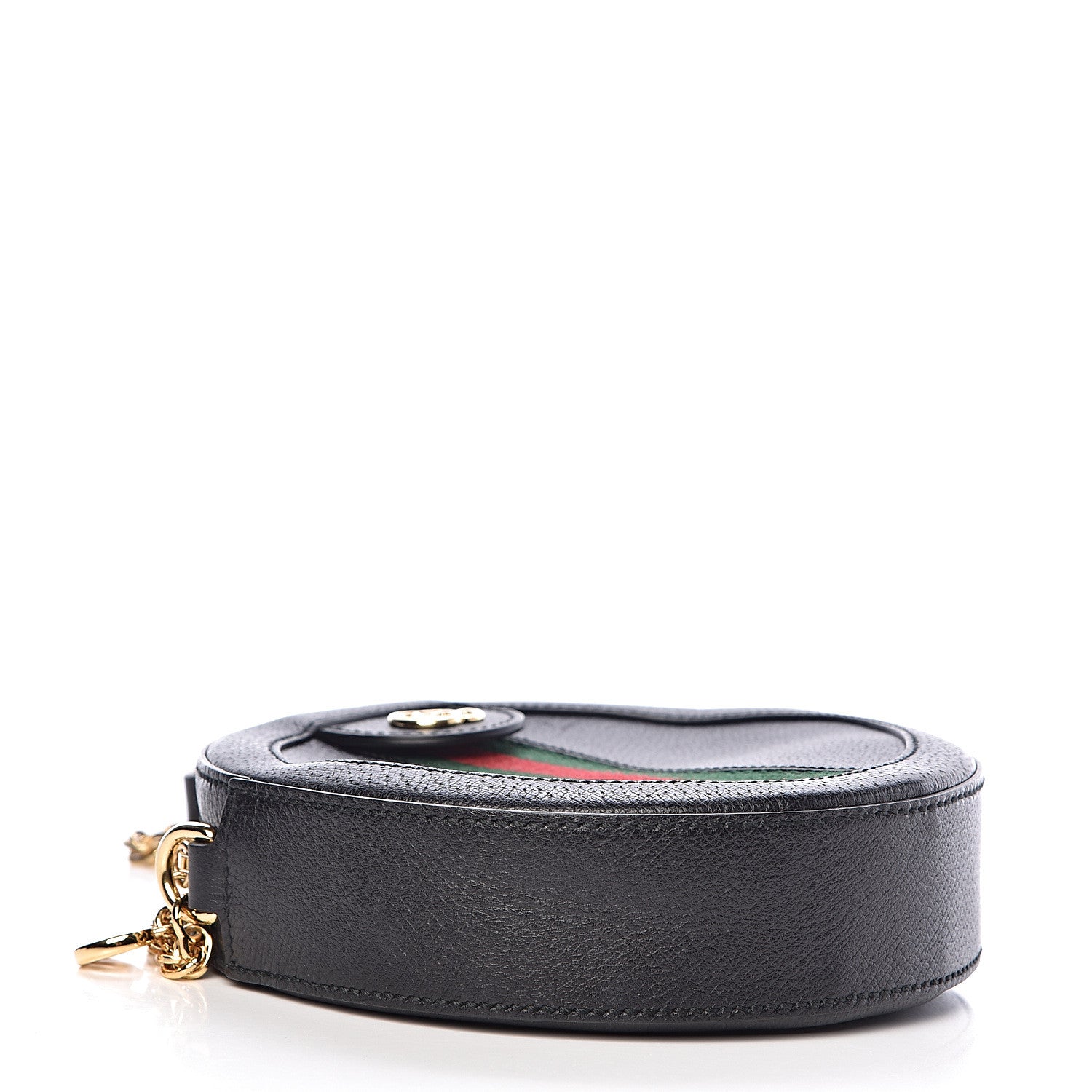 Gucci Grained Calfskin Web Mini Ophidia Round Shoulder Bag Black 4 of 11