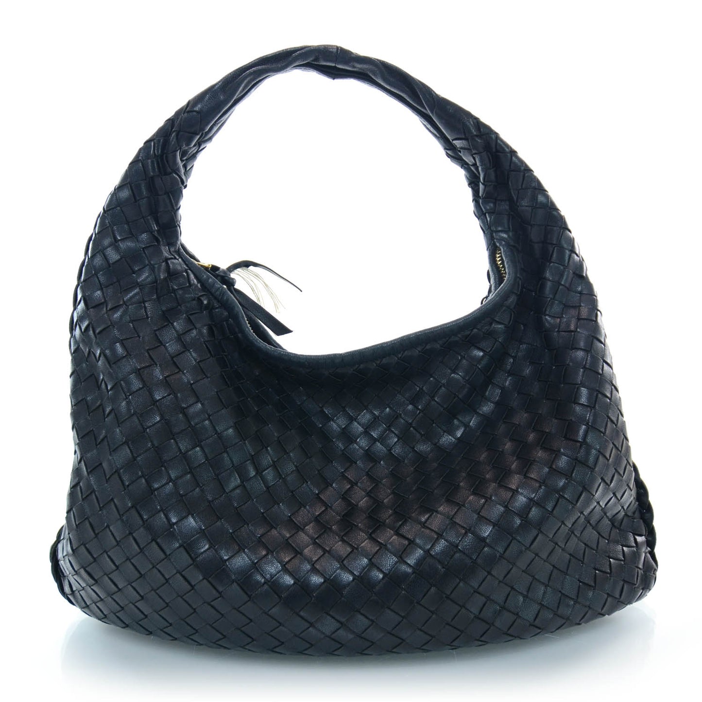 Woven Medium Veneta Hobo Nero