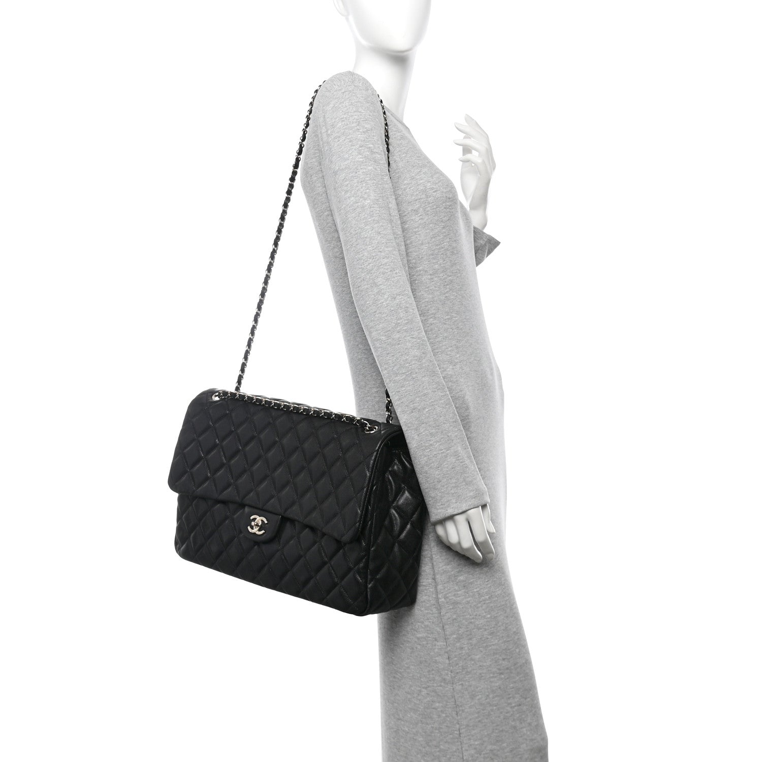 Chanel Caviar Quilted XXL Travel Flap Bag Black 2 of 11