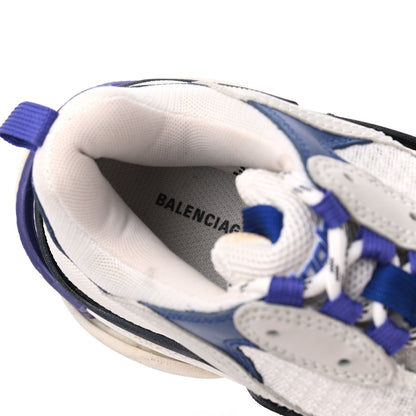 Balenciaga Mesh Nubuck Womens Triple S Sneakers 38 White Bleu Violet 7 of 24
