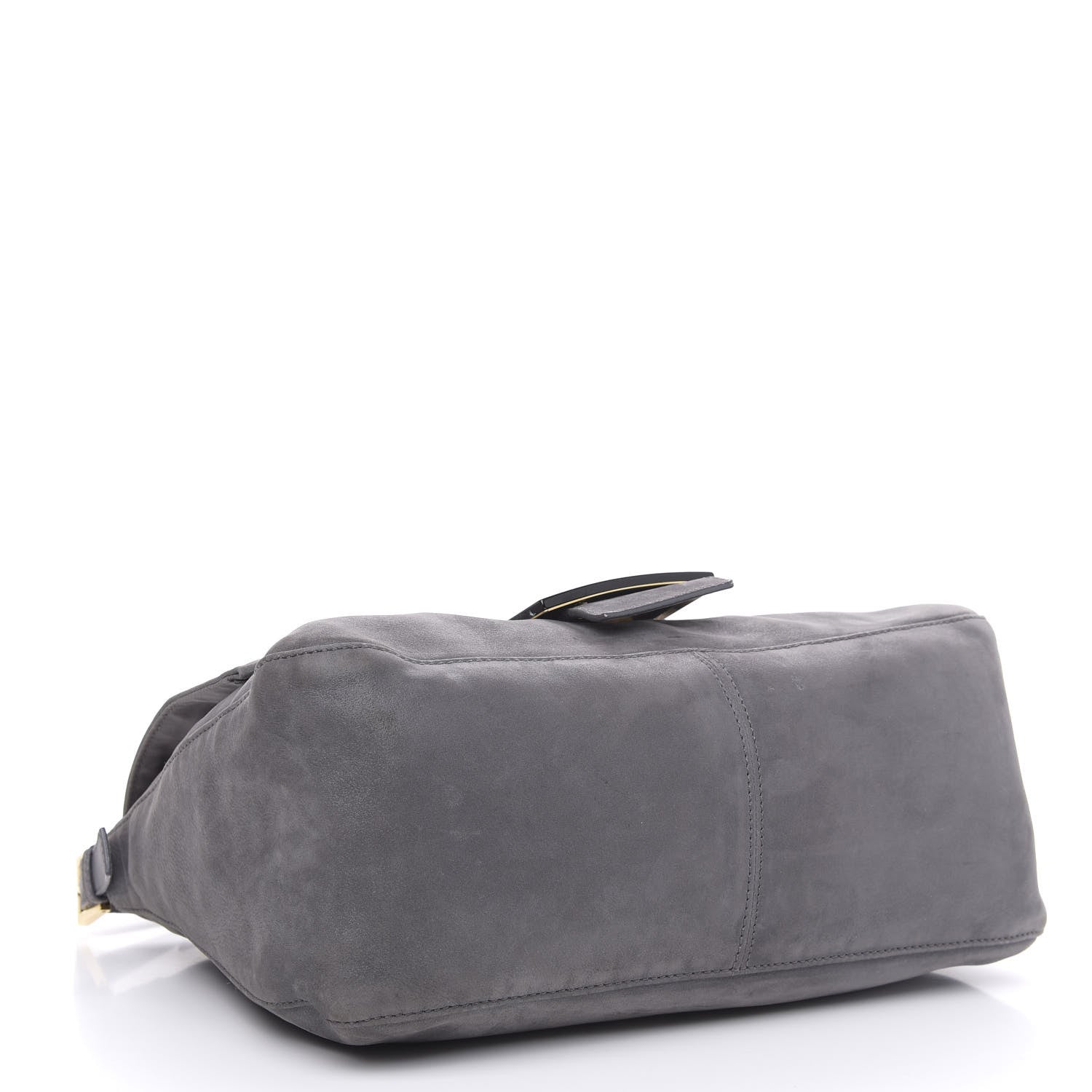 Fendi Vitello Savana Big Mama Baguette Grigio Tartaruga Natural 4 of 12