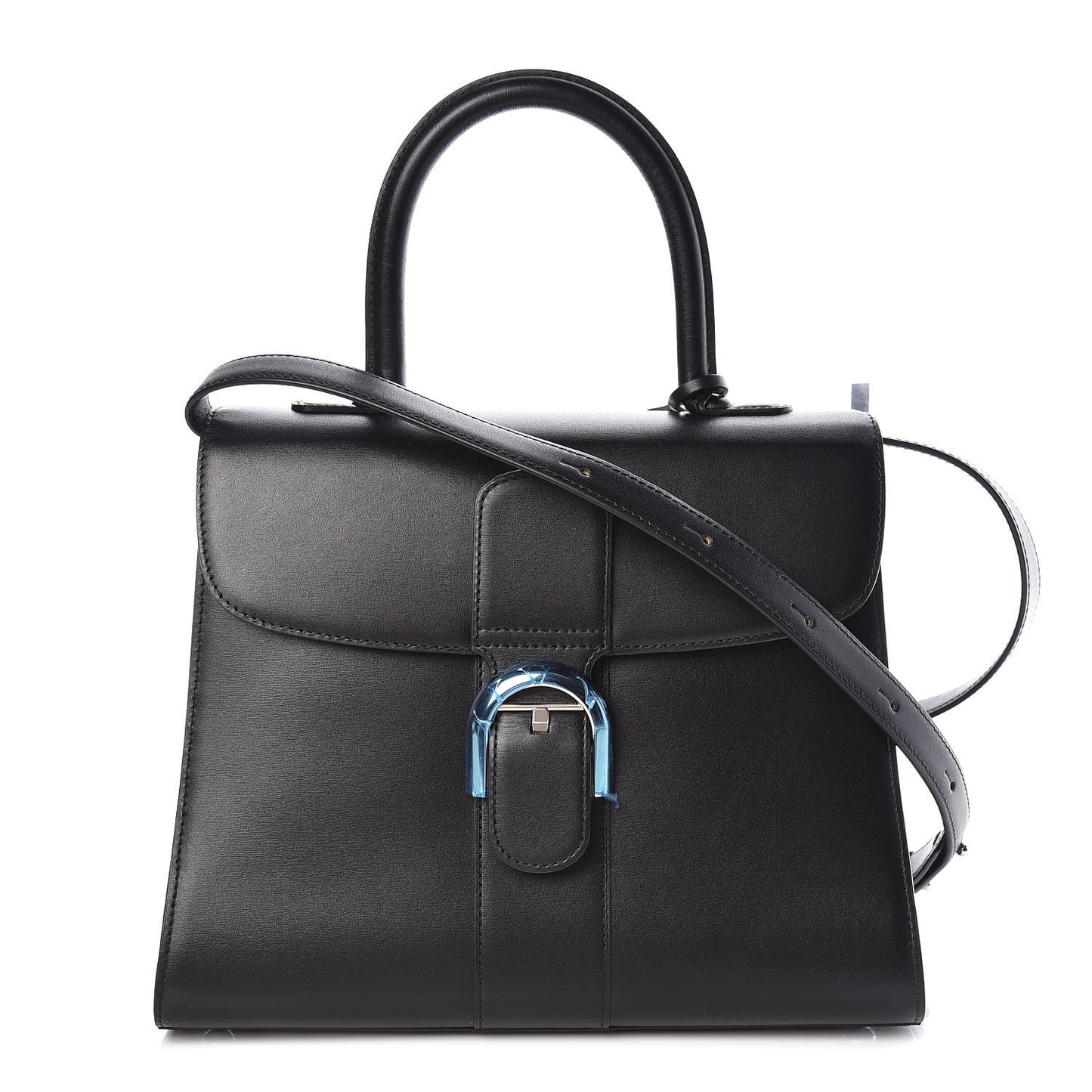 Box Calfskin MM Brillant Satchel Black