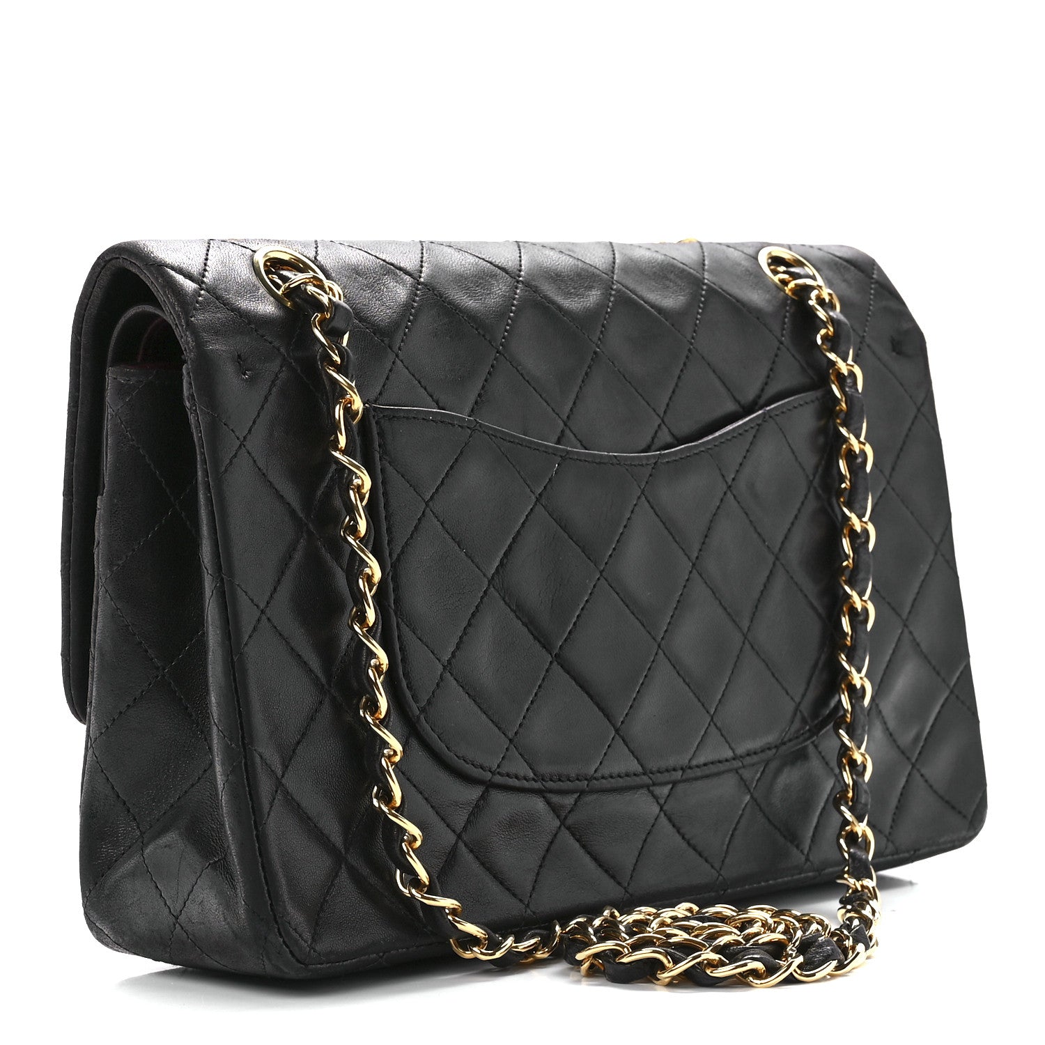 Chanel Lambskin Quilted Medium Double Flap Black 3 of 12