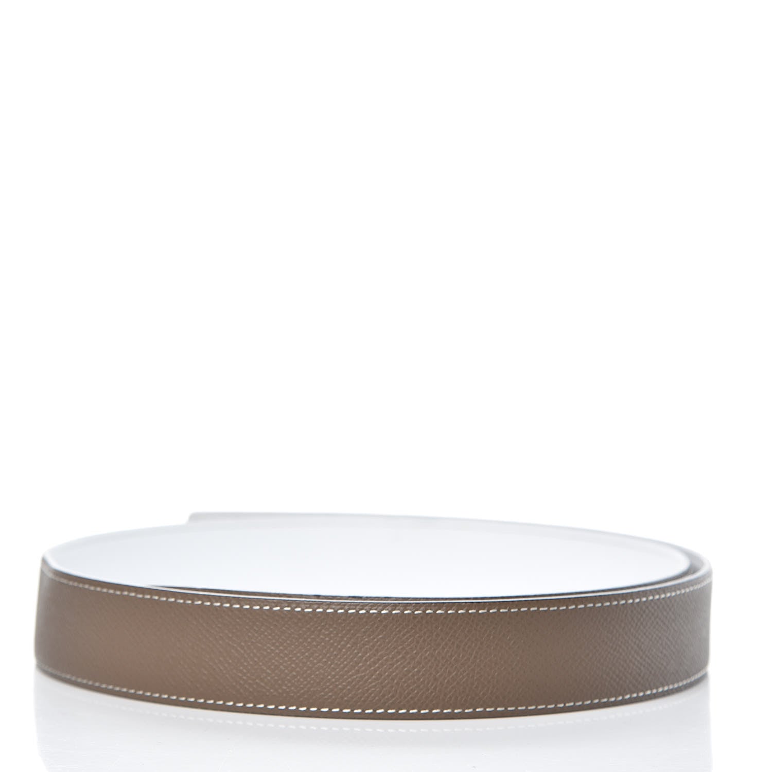 Hermes Epsom 32mm Belt Strap 95 White Etoupe 2 of 9