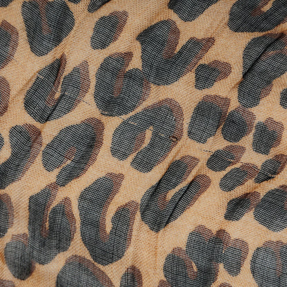Louis Vuitton Cashmere Silk Leopard Stole Brown 9 of 9