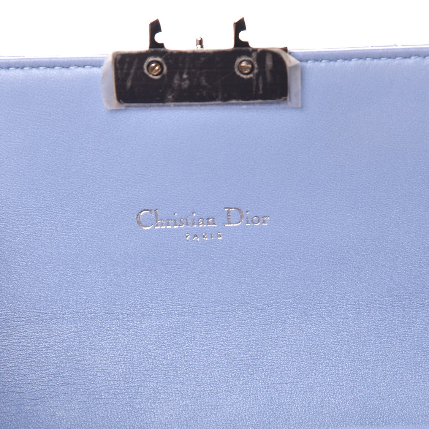 Lambskin Cannage Miss Dior Promenade Pouch Powder Blue