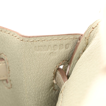 Hermes Matte Porosus Crocodile Birkin 25 Beton 7 of 13