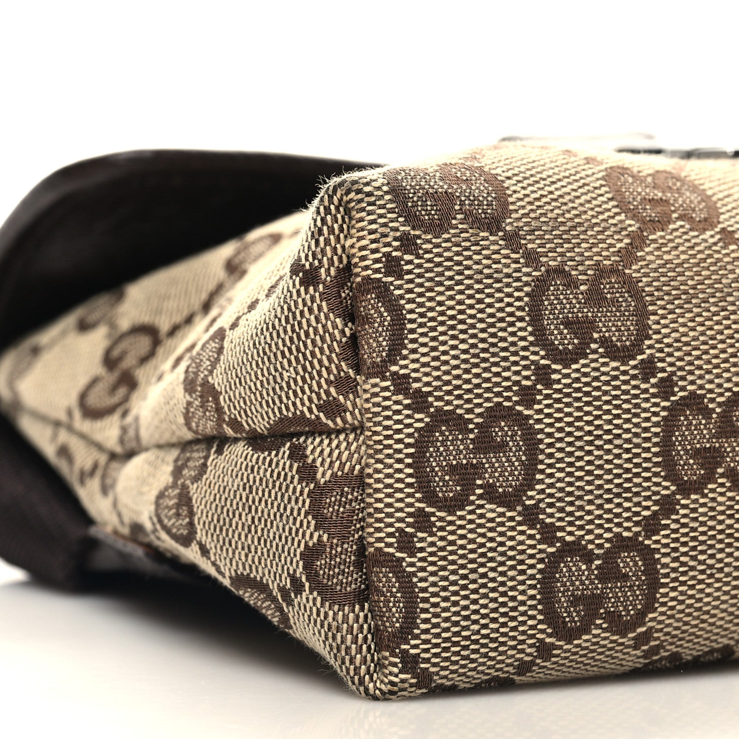 Gucci GG Monogram Buckle Belt Bag Dark Brown 9 of 10