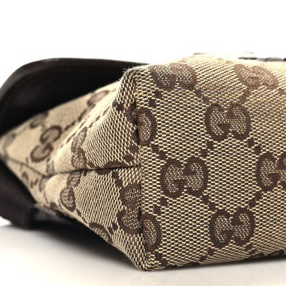 Gucci GG Monogram Buckle Belt Bag Dark Brown 9 of 10