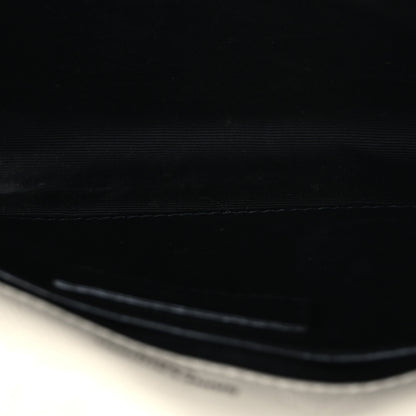Saint Laurent Crinkled Calfskin Matelasse Monogram Baby Niki Chain Satchel Blanc Vintage 5 of 11