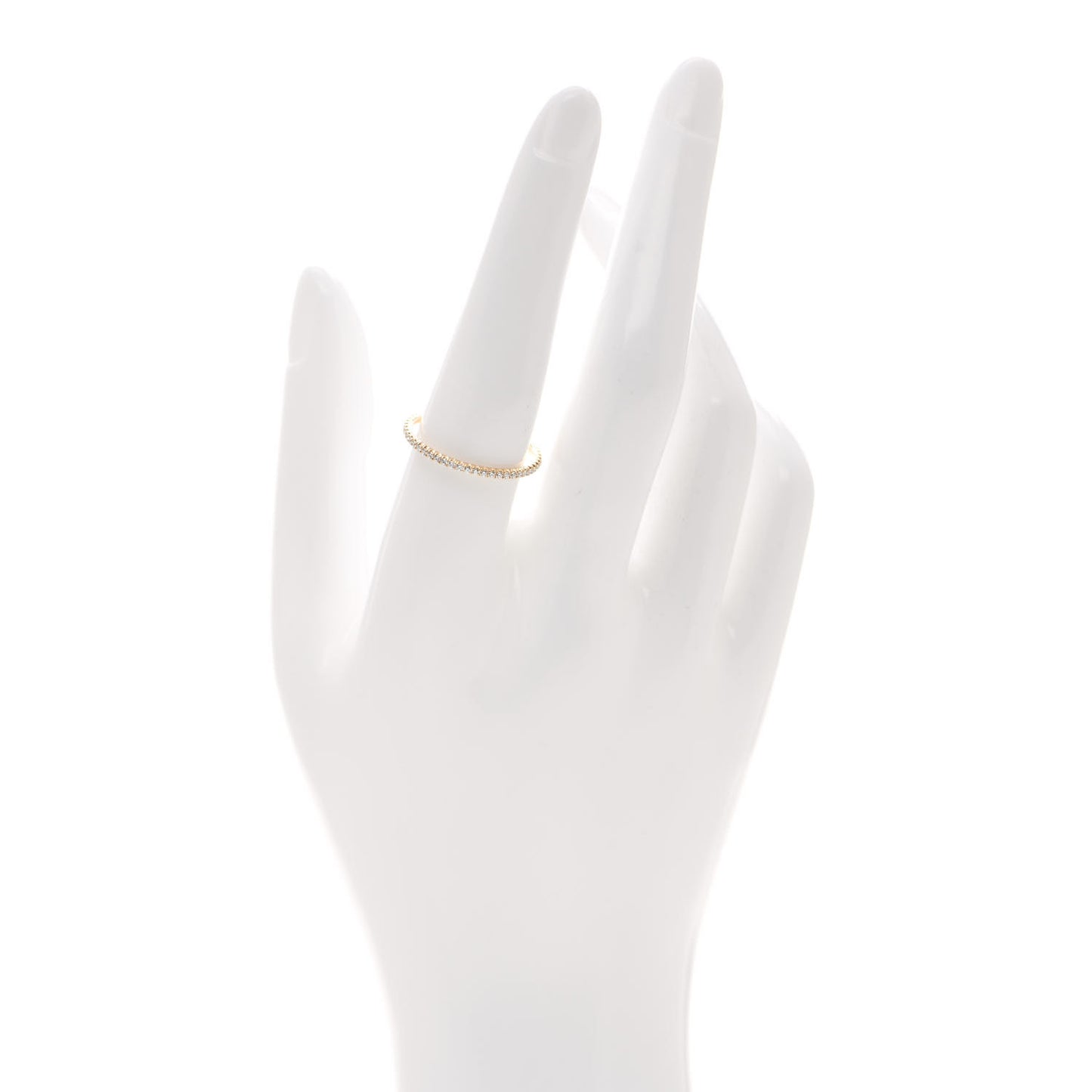 18K Yellow Gold Diamond 1.5mm Etincelle de Cartier Wedding Band Ring 57 8