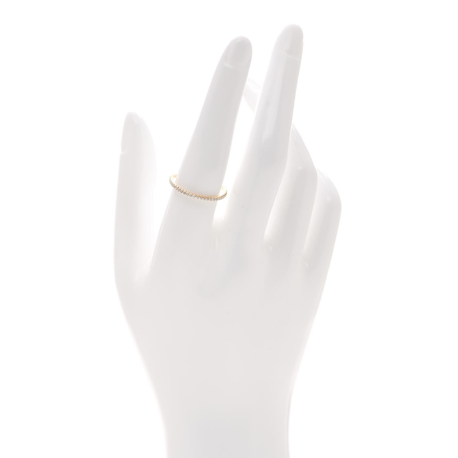 Cartier 18K Yellow Gold Diamond 1.5mm Etincelle de Cartier Wedding Band Ring 57 8 2 of 6