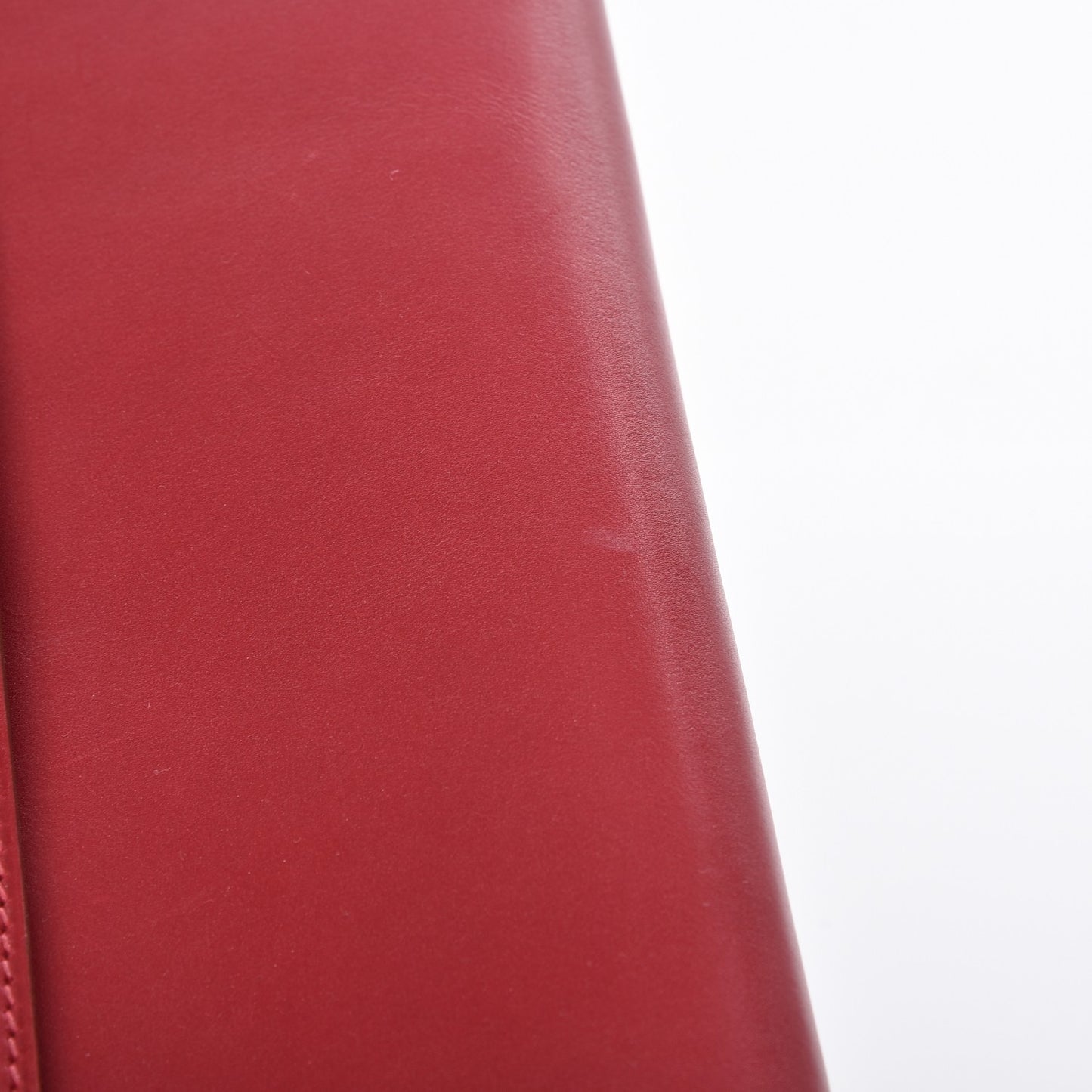 Tadelakt Kelly Cut Clutch Rouge Vif