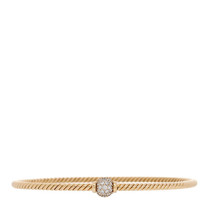 David Yurman 18K Yellow Gold Diamond 2.6mm Solari Center Station Bracelet 1 of 3