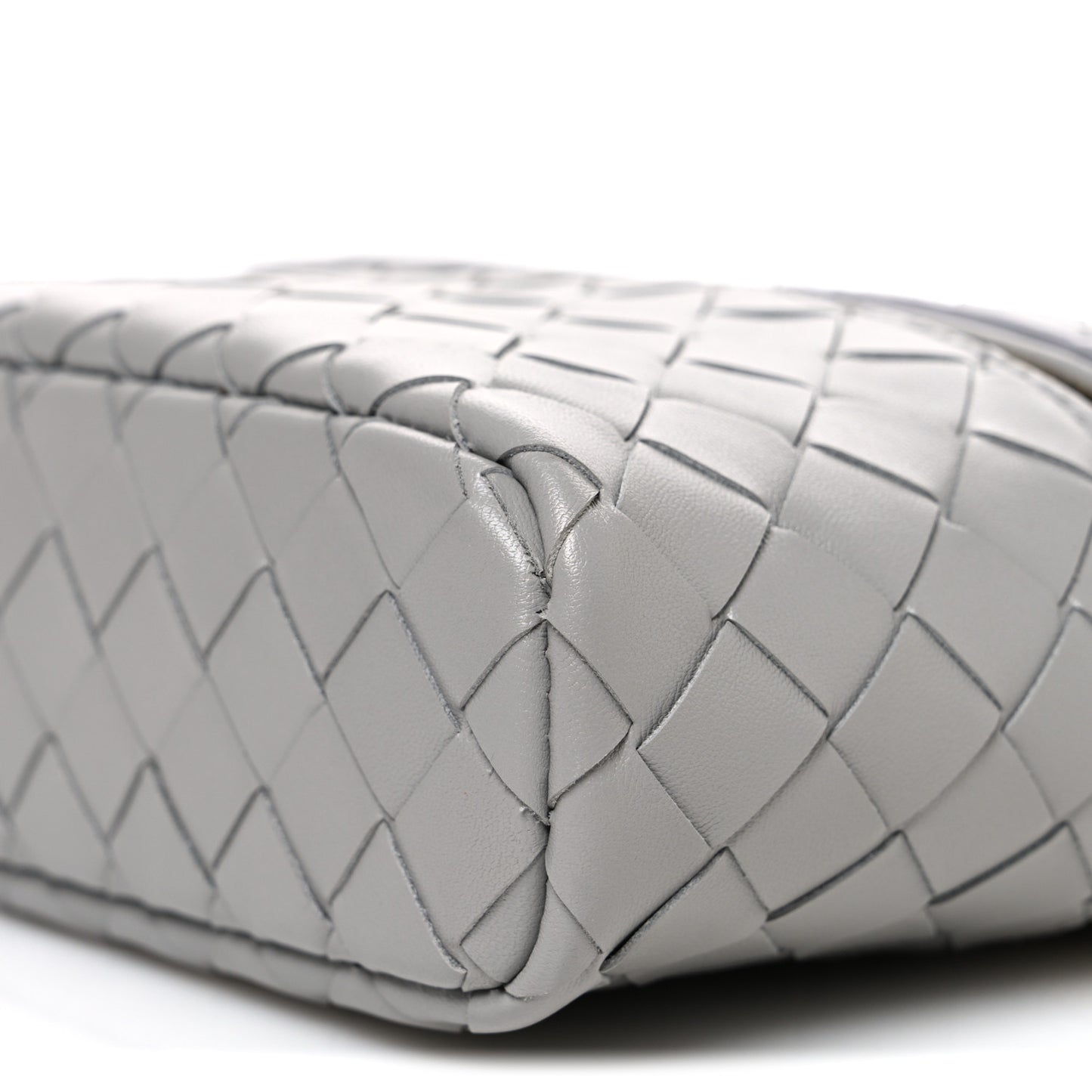 Calfskin Intrecciato Bang Bang Vanity Case Limestone