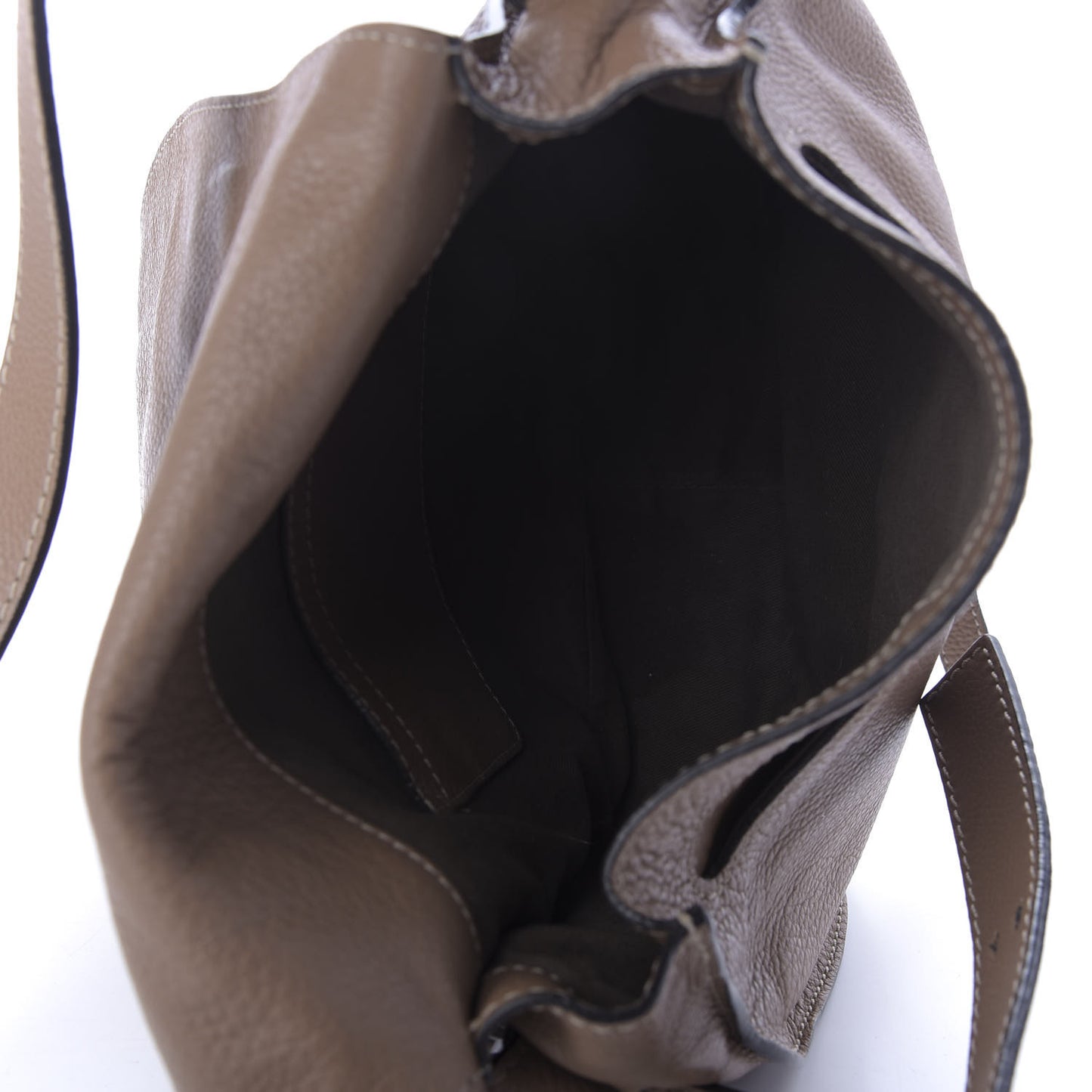 Calfskin Medium Marcie Round Crossbody Bag Nut
